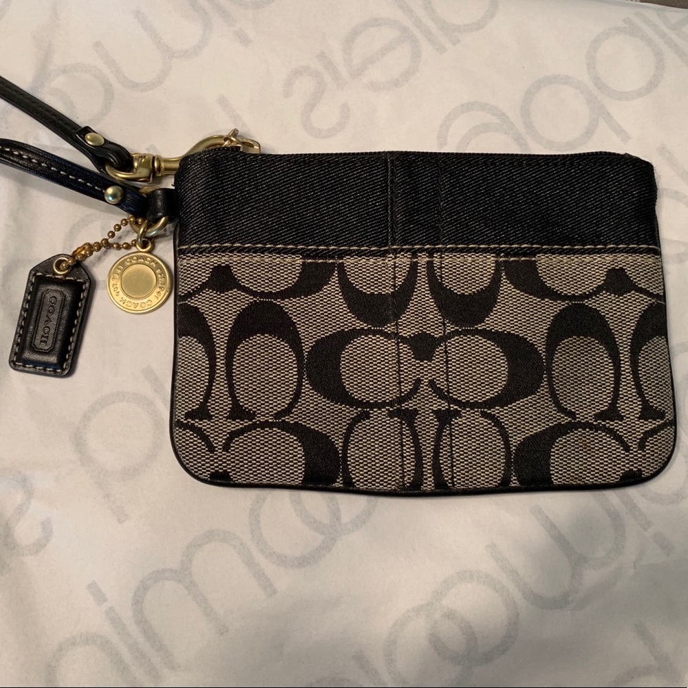 Coach corner zip wristlet